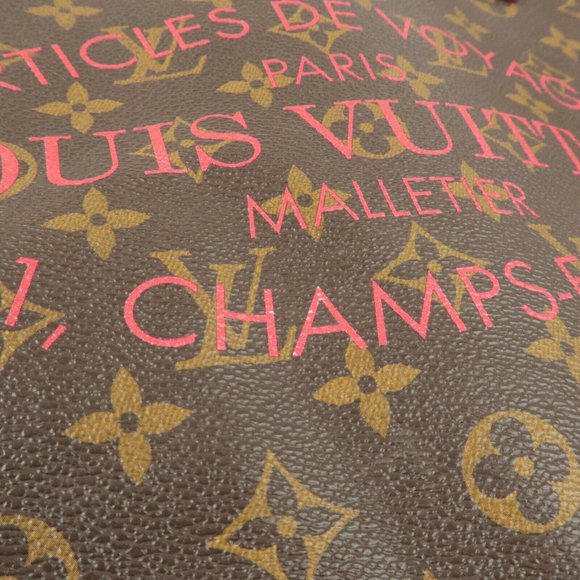 Neverfull MM Ikat Flower Monogram Canvas Shoulder Bag - Picture 5 of 10